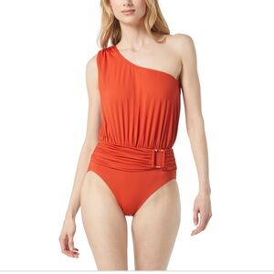 MICHAEL Michael Kors One-Shoulder Swimsuit